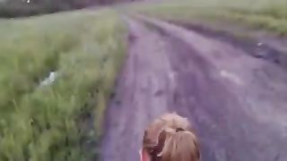 Деревенский трах на просёлочной дороге